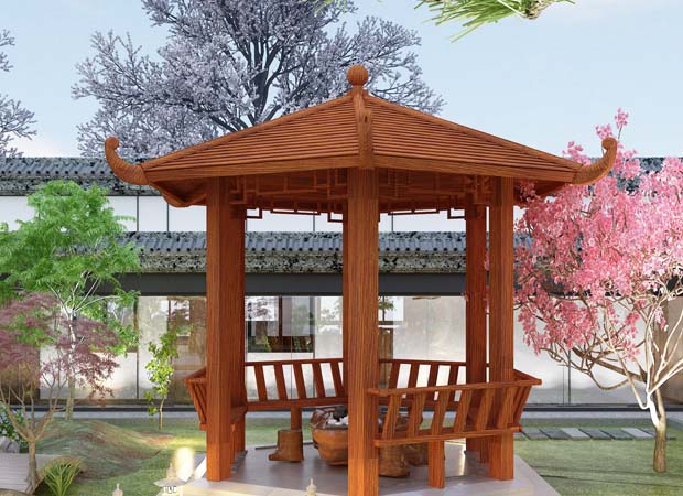 鋁合金六角涼亭