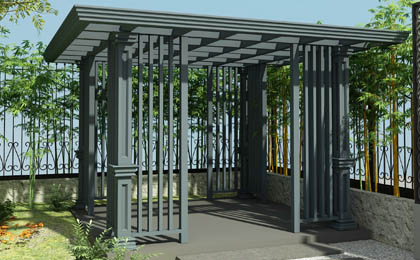 新中式涼亭廊架