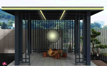 新中式涼亭 燈帶