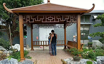 鈦鋁合金四角涼亭